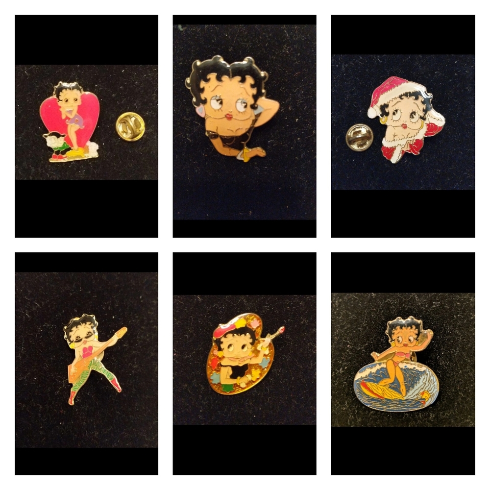 Vintage Betty Boop pin collection